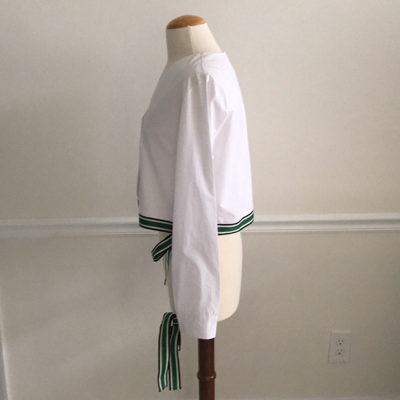 “SOLD” GREY LAB NWT -M- Fun Snap up White Top With 4 Ties - Picture 6 of 9